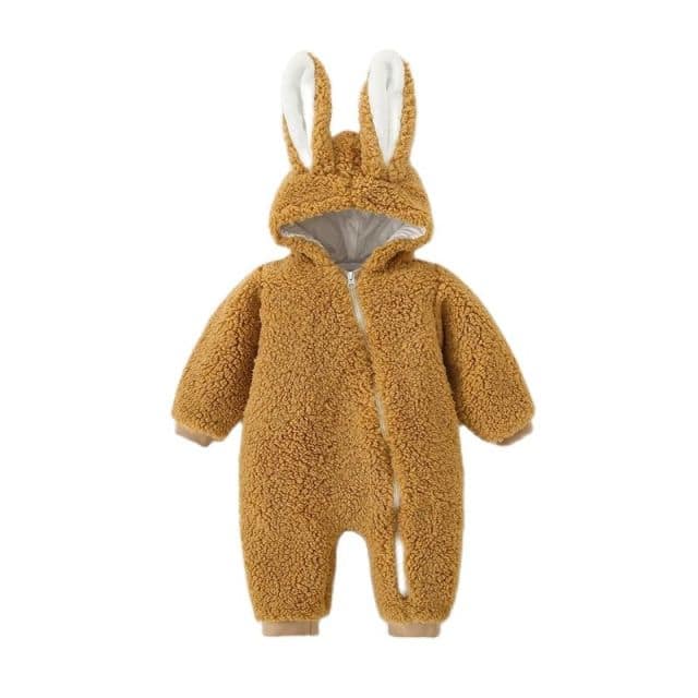 Detail view of the Girls' Soft Winter Snowsuit with Bunny Ears in pink, showing all available colours and features – Little Pirates Ireland.