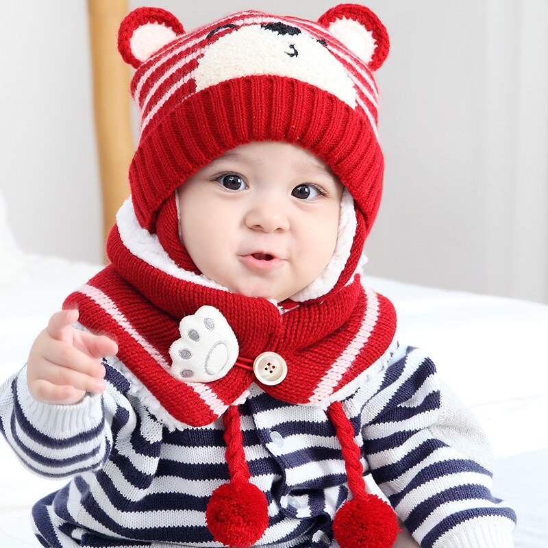 Detail view of the Baby Girl Hat and Scarf Set, showing all available colours and features – Little Pirates Ireland.