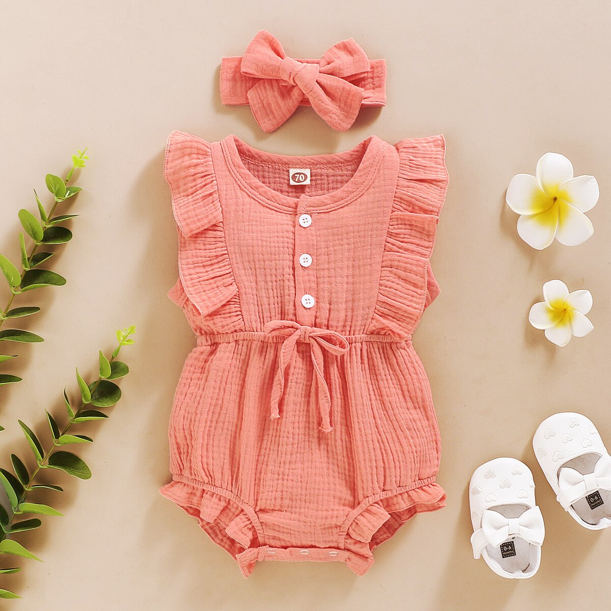 Girls' Playsuit with Matching Headband - Image 5