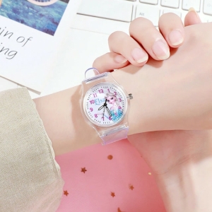 Frozen Girls' Wrist Watch shown in a child's bedroom – stylish and cosy choice for girls from Little Pirates.