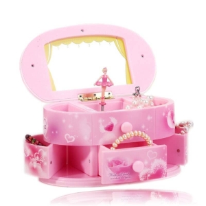Music Box for Girls in pink, on a white background – a fun and playful gift for girls from Little Pirates.