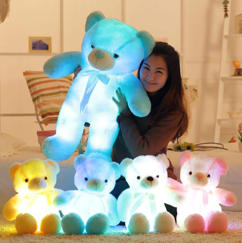 LED Light-Up Teddy Bear Plush Toy for Girls - Image 2