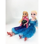 Detail view of the Elsa and Anna Dolls for Girls, showing all available colours and features – Little Pirates Ireland.