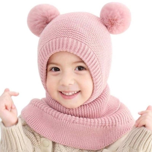 Girls' Winter Balaclava for Ages 2 to 6, on a white background – a fun and playful gift for girls from Little Pirates.