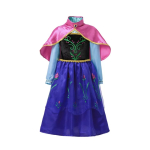 Disney Frozen Anna princess dress costume for girls, shown on a white studio background.