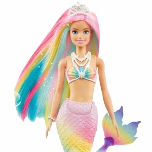Barbie Mermaid Doll for Girls in white and multicolour, on a white background – a fun and playful gift for girls from Little Pirates.