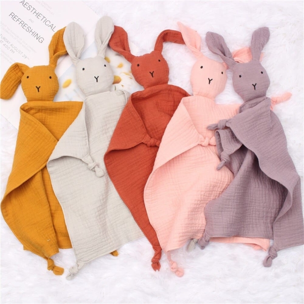 Girls' Bunny Rabbit Comfort Blanket Soft Toy, on a white background – a fun and playful gift for girls from Little Pirates.
