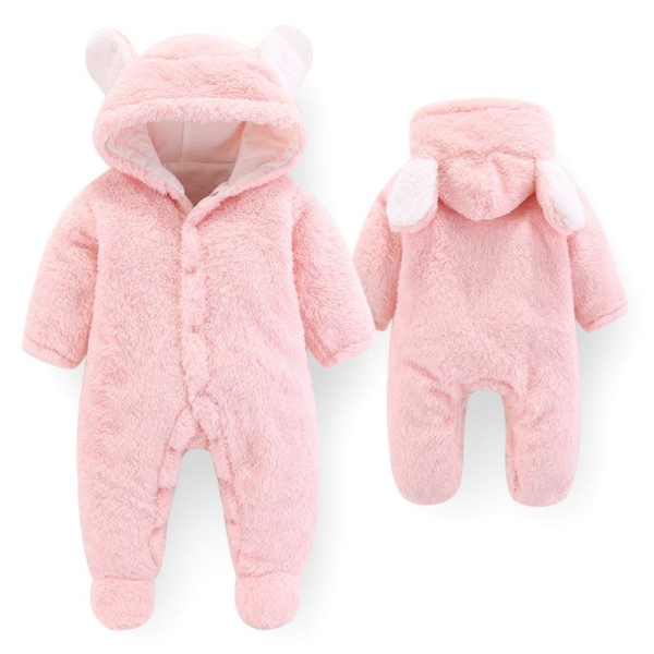 Hooded Pilot Onesie for Girls in pink, on a white background – a fun and playful gift for girls from Little Pirates.