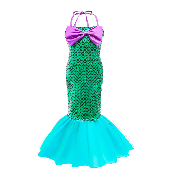 The Little Mermaid Mermaid Costume for Girls in blue and green, on a white background – perfect girls' gift from Little Pirates.