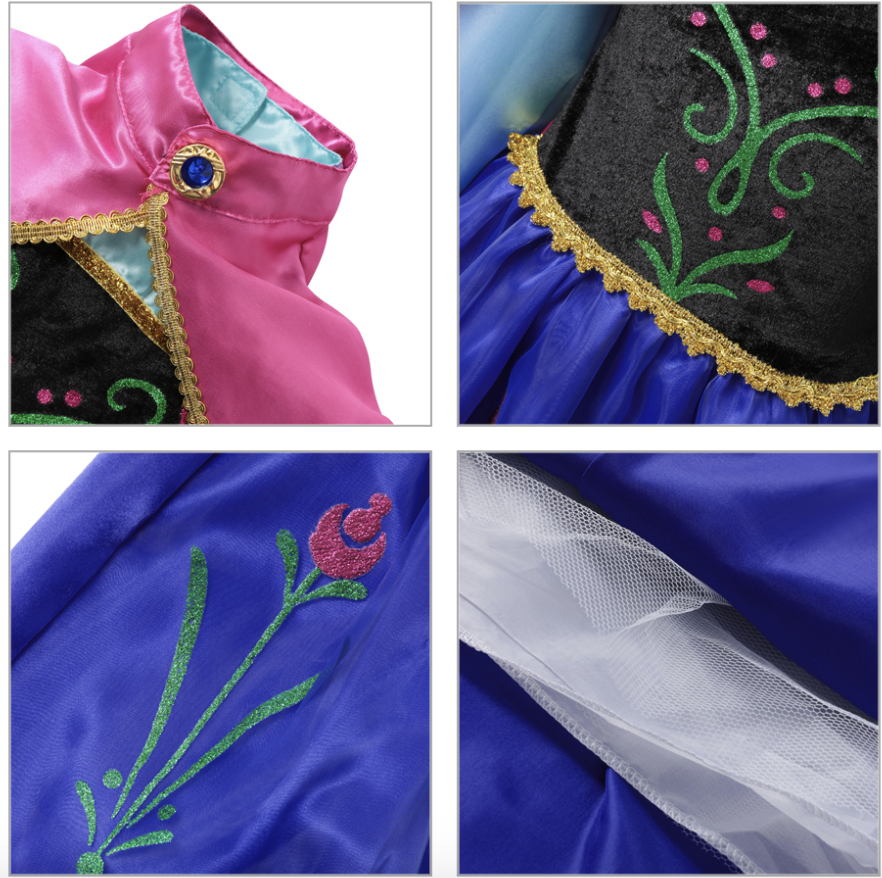 Elsa from Frozen Fancy Dress Costume Dress for Girls - Image 3