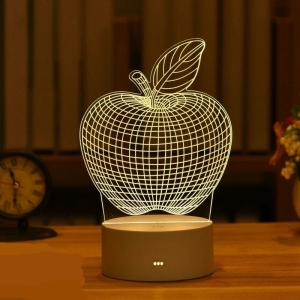 3D apple-shaped LED night light for girls, stylish ambient lamp for a child's bedroom.