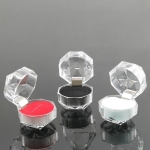 Open interior view of the acrylic jewellery box for girls showing storage compartments.