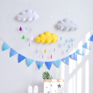 Adorable plush wall decoration to add a cosy, textured touch to any girl's bedroom decor.