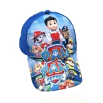 Front design view of the PAW Patrol flat cap for girls showing character artwork.