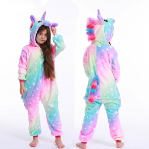 Pyjama arc-en-ciel à motif licorne pour tendance