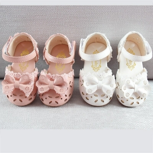 Sandales d’été avec nœuds papillon pour filles plusieurs couleurs