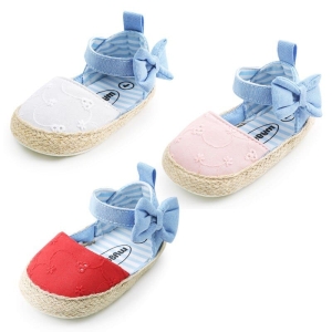 Stylish and fashionable girls shoes with a bow decoration, perfect for outings, parties and everyday wear.