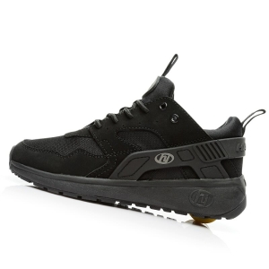 Trendy black roller trainer shoes for girls with retractable wheels, combining everyday style with skating fun.