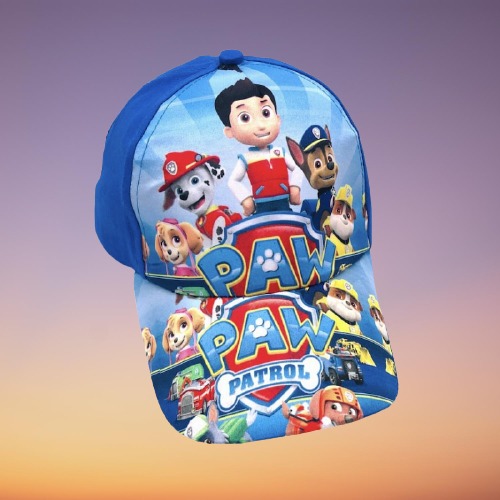 Side and brim view of the PAW Patrol flat cap for girls.
