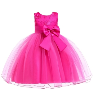 A beautiful girls princess dress featuring a pretty bow belt, available in multiple colours, perfect for parties and dress-up.