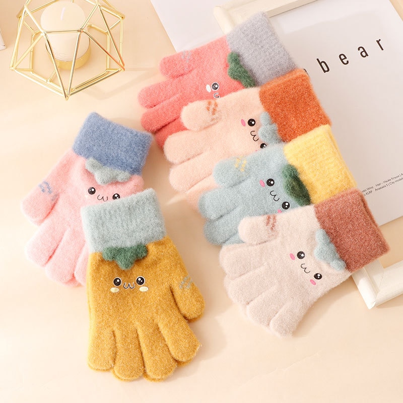 Girls' Warm Cashmere Winter Gloves - Image 4
