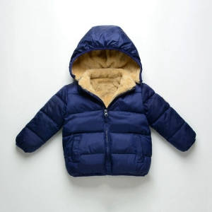A luxuriously warm girls thick velvet padded jacket, soft to the touch and beautifully warm for cold weather outings.