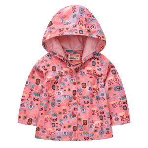 A gorgeous girls floral print waterproof padded jacket, offering warmth and full weather protection in a bright and cheerful floral design.