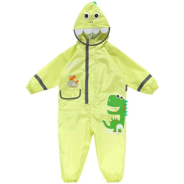 A fun girls patterned poncho-style waterproof coat, easy to put on over anything with a bright fun pattern, great for rainy school days.