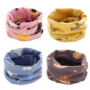 Cotton Scarf for Girls displayed on white background, soft and warm for autumn and winter.