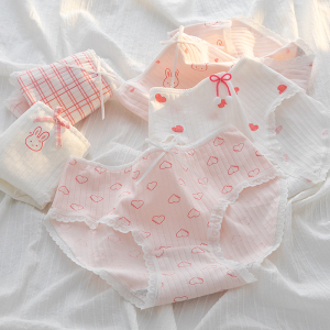 Pastel Knickers for Girls (Pack of 5) shown flat on white background, comfortable 100% cotton underwear for girls.