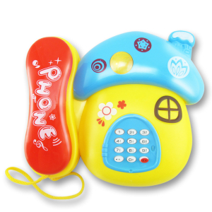 House-Shaped Toy Phone for Girls on white background, fun and engaging toy for young girls.