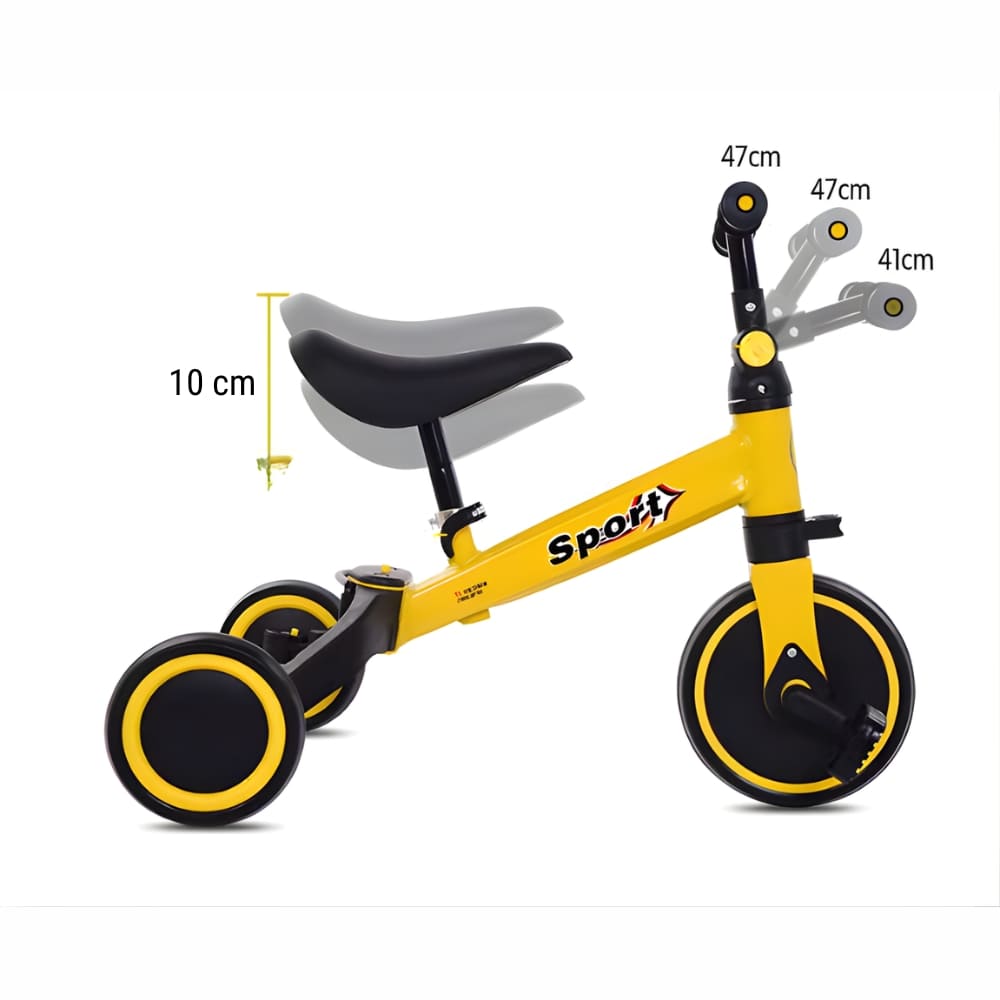 Child using the Foldable Multi-Position Tricycle for Children from 1 Year outdoors, showing scale and ease of use for young girls.