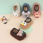 Super Soft Plush Animal Slipper Socks for Baby – Winter on white background, fun and comfortable footwear for girls.