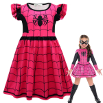 Pink Spider-Man Costume for Girls displayed on a white background, perfect for dressing up and parties.