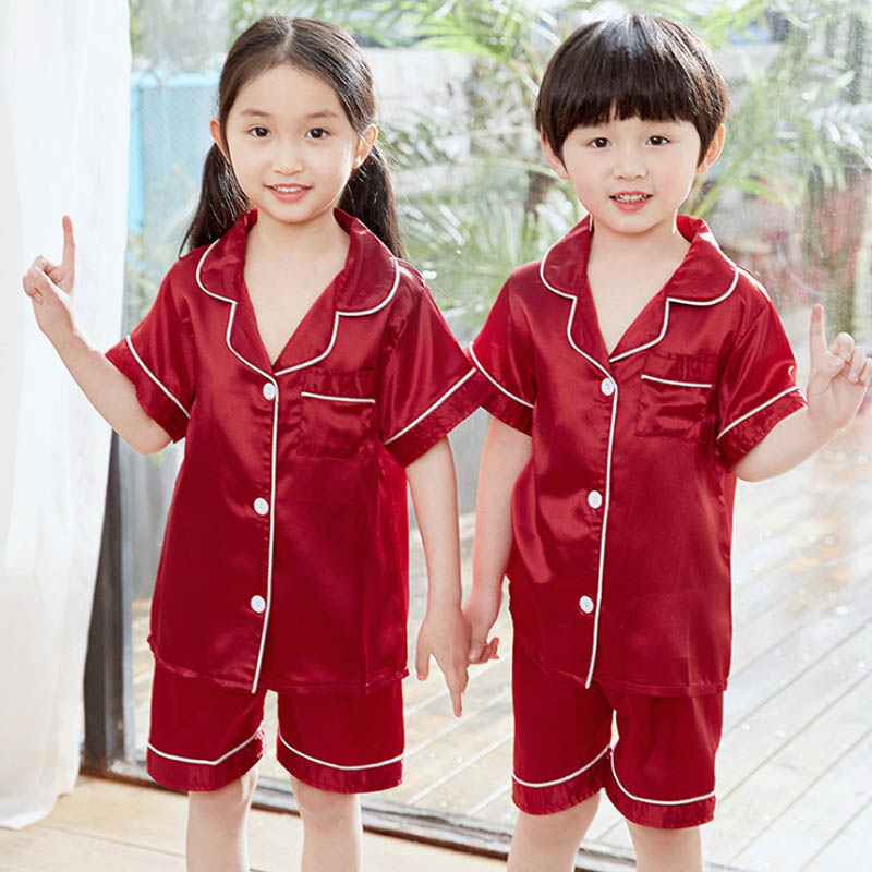 Flowy Satin Two-Piece Summer Pyjama Set for Girls - Image 8