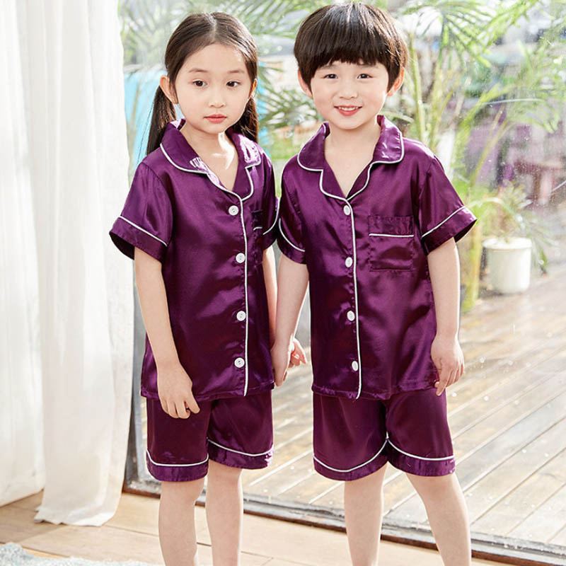 Flowy Satin Two-Piece Summer Pyjama Set for Girls - Image 9
