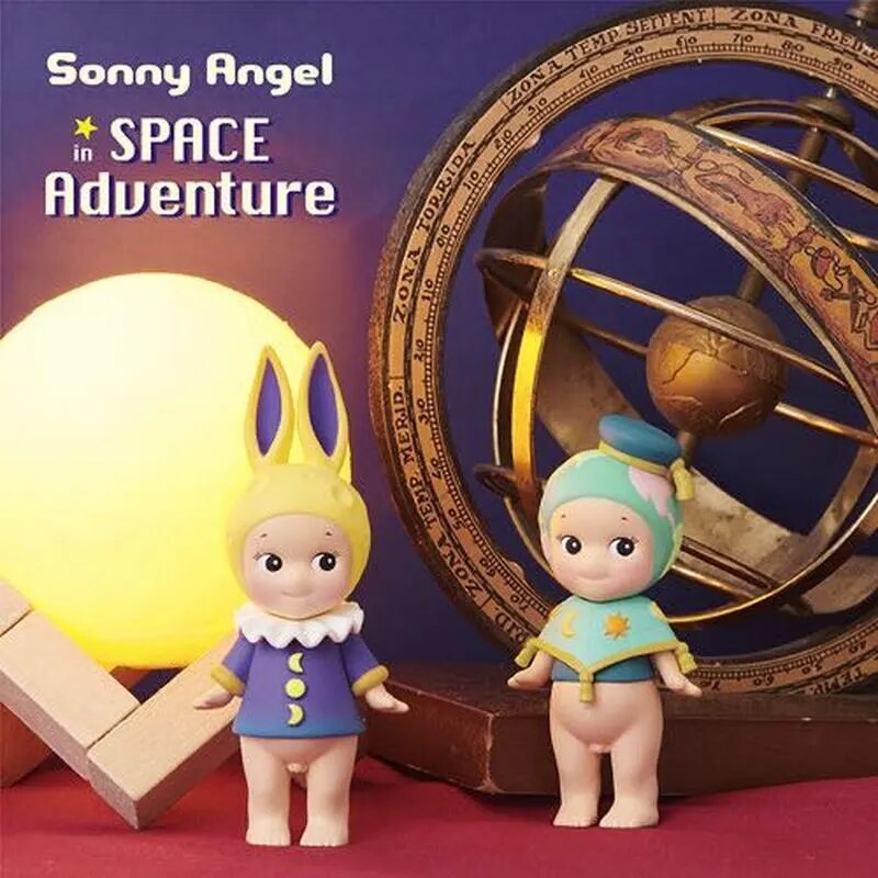 Sonny Angel figurines from the New York theme collection displayed with a scenic backdrop, showcasing the unique and detailed designs of each mystery character.