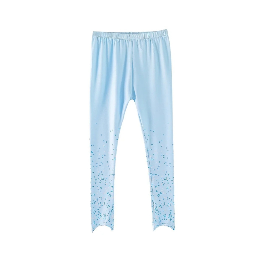 Blue Princess Elsa Fancy Dress with Leggings - Image 5