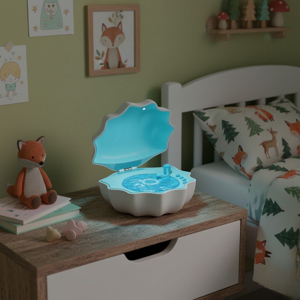 Shell Night Light with Bluetooth and Ocean Projection - Image 3