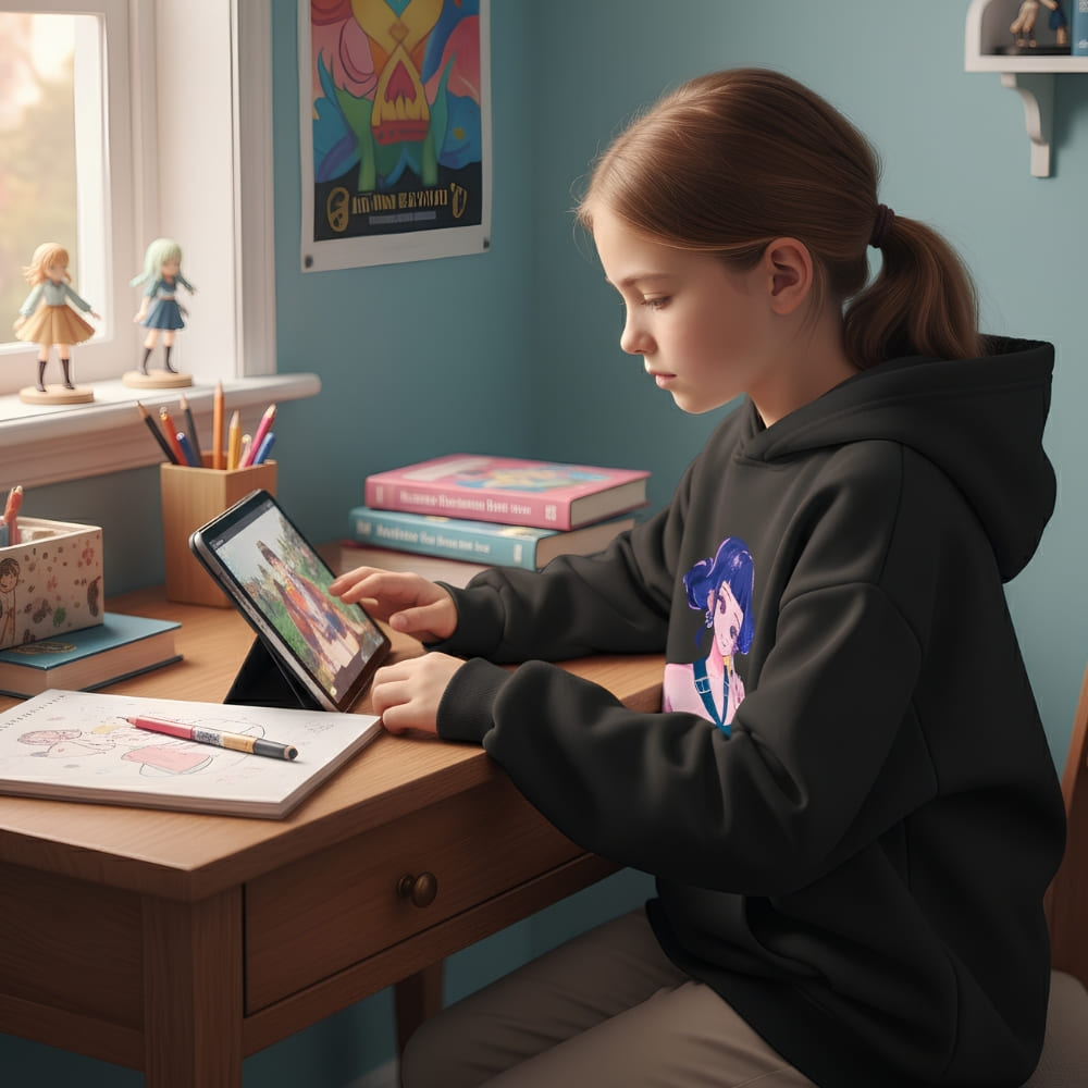 Girls' K-pop Demon Hunters Zoey Sweatshirt - Image 3