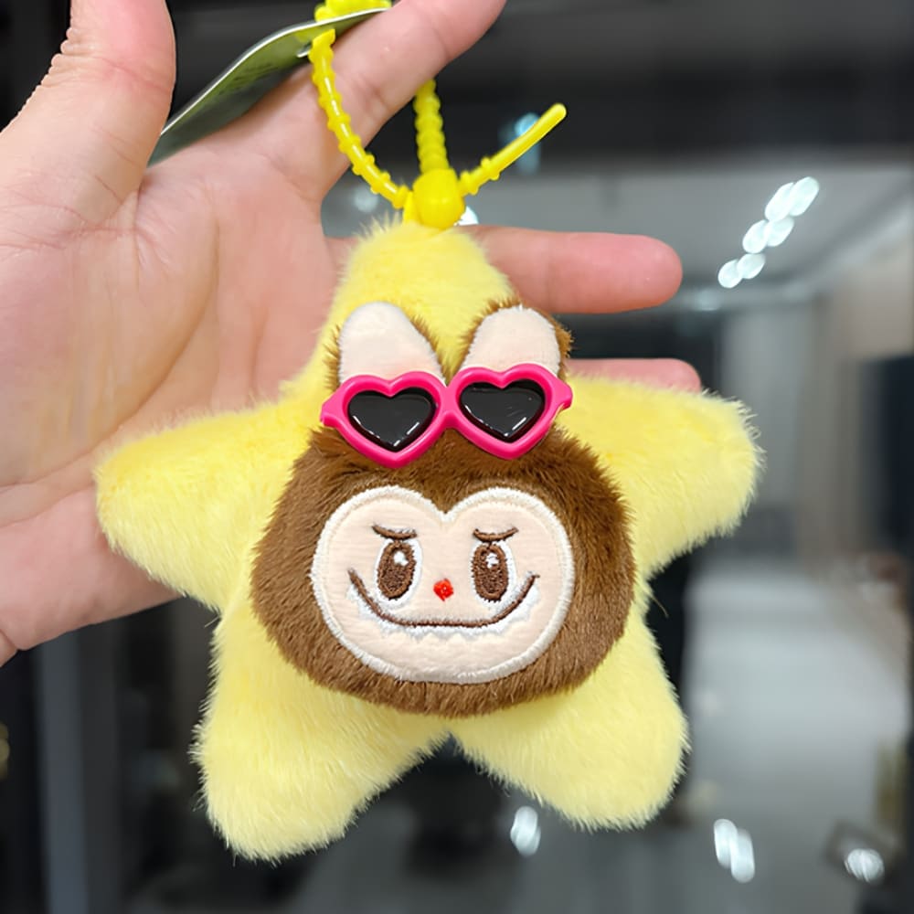 Labubu-Style Star Plush Keyring - Image 5