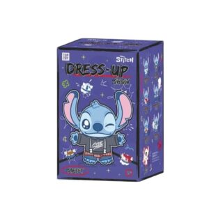 Stitch Dress-Up Show blind box containing a mystery Stitch figure with removable and interchangeable outfit pieces to collect and swap.