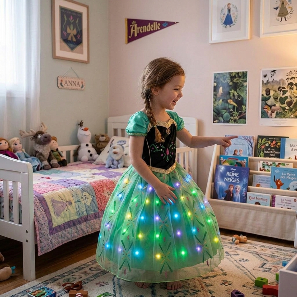 Anna from Frozen LED Princess Dress - Image 3