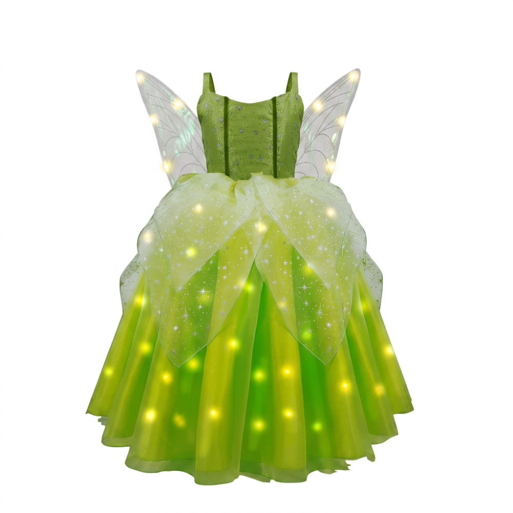 LED Light-Up Tinker Bell Princess Dress - Image 4