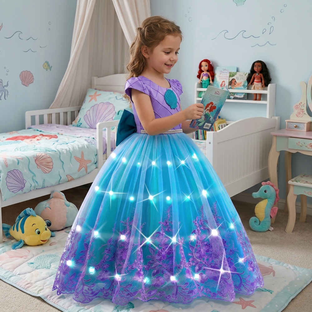 LED Princess Dress The Little Mermaid - Image 2