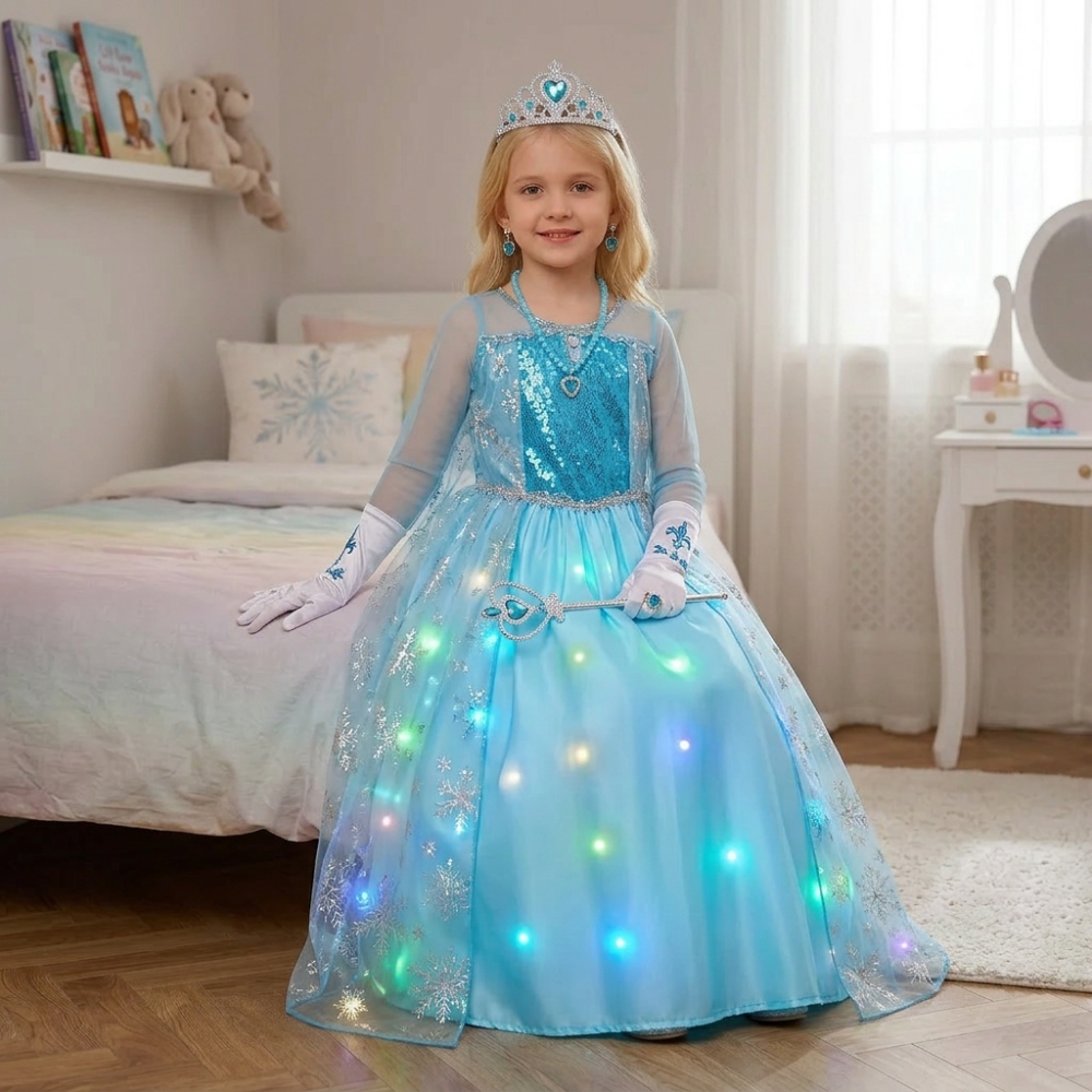 LED Princess Dress Frozen - Image 3