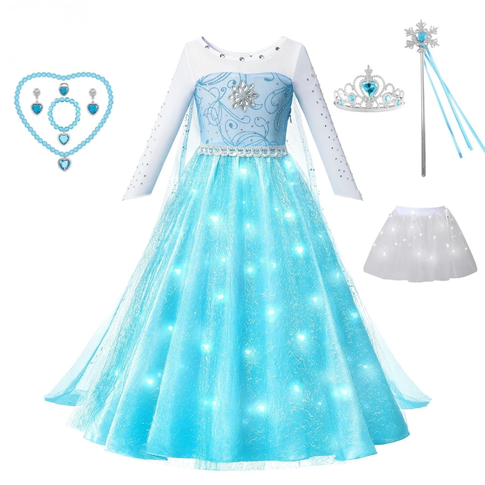 Frozen LED Princess Dress Complete Set - Image 4