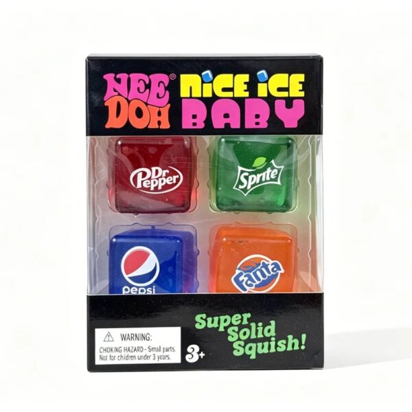 Squishy anti-stress sensory toy Needoh style in icy cubes