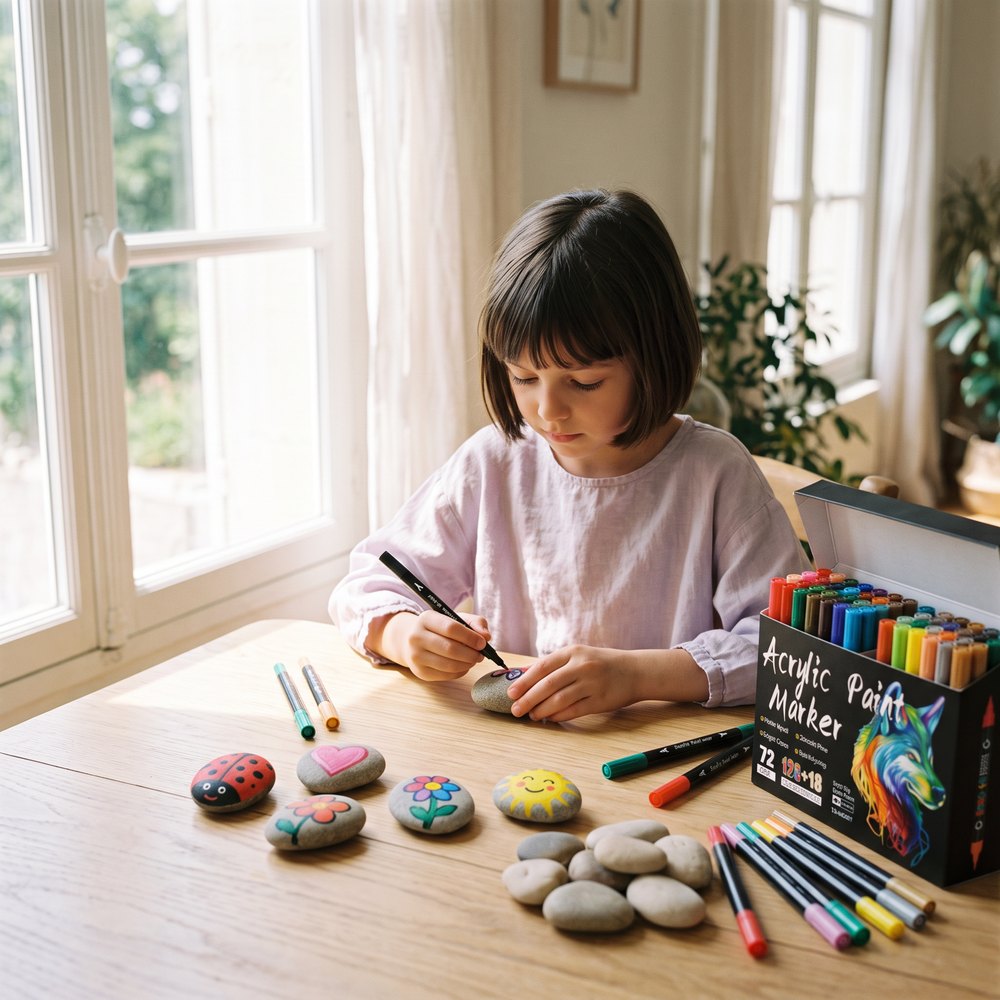 Box of dual tip acrylic paint pens