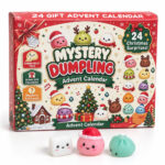 Advent calendar with 24 mini Christmas squishies